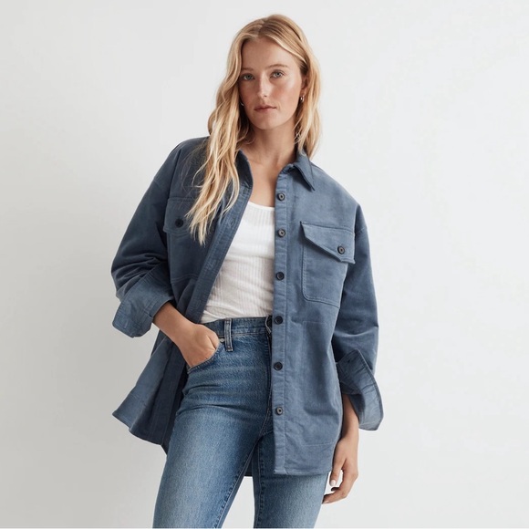 Madewell Women’s Corduroy Twill Overaizwd Shirt-Jacket, size small - Picture 2 of 8